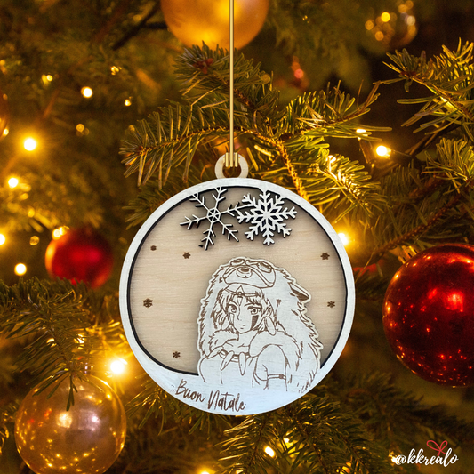 Decorazione Natalizia studio ghibli in Legno – personalizzabile