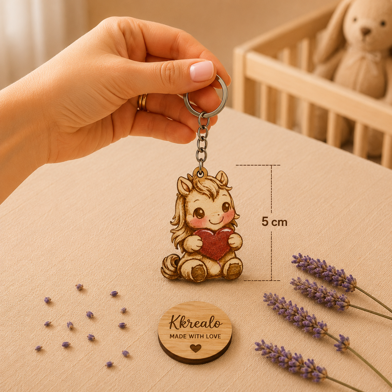 Portachiavi NFC Personalizzato in Legno – Dedica, Foto, Musica o Messaggio