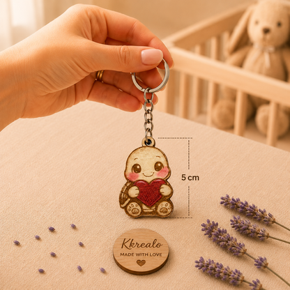 Portachiavi NFC Personalizzato in Legno – Dedica, Foto, Musica o Messaggio