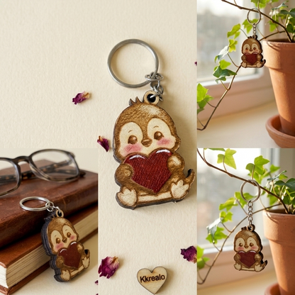 Portachiavi NFC Personalizzato in Legno – Dedica, Foto, Musica o Messaggio