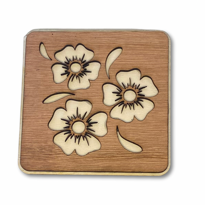 Sottopentola Floreale Personalizzato in Legno – Bomboniera Elegante